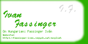ivan fassinger business card